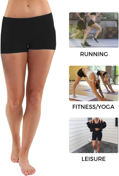 iloveSIA® Damen Shorts Kurze Sporthose Sportshorts Nahtlose Tanzshorts Fitness Yoga Hotpants aus Bau