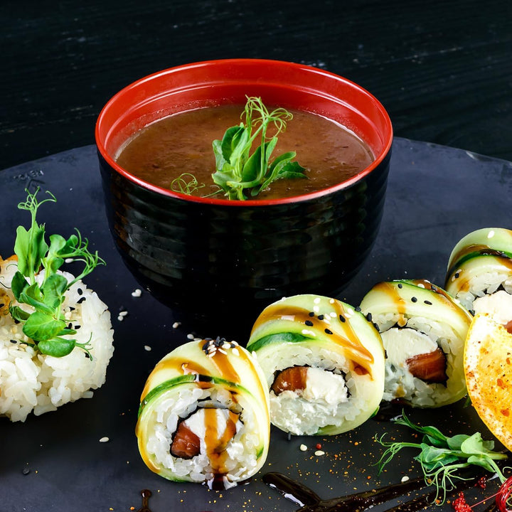 DOITOOL Japanische Miso Suppenschalen Set - 3 StüCk Schalen Mit Deckel FüR Miso Suppe Reis Salat Und