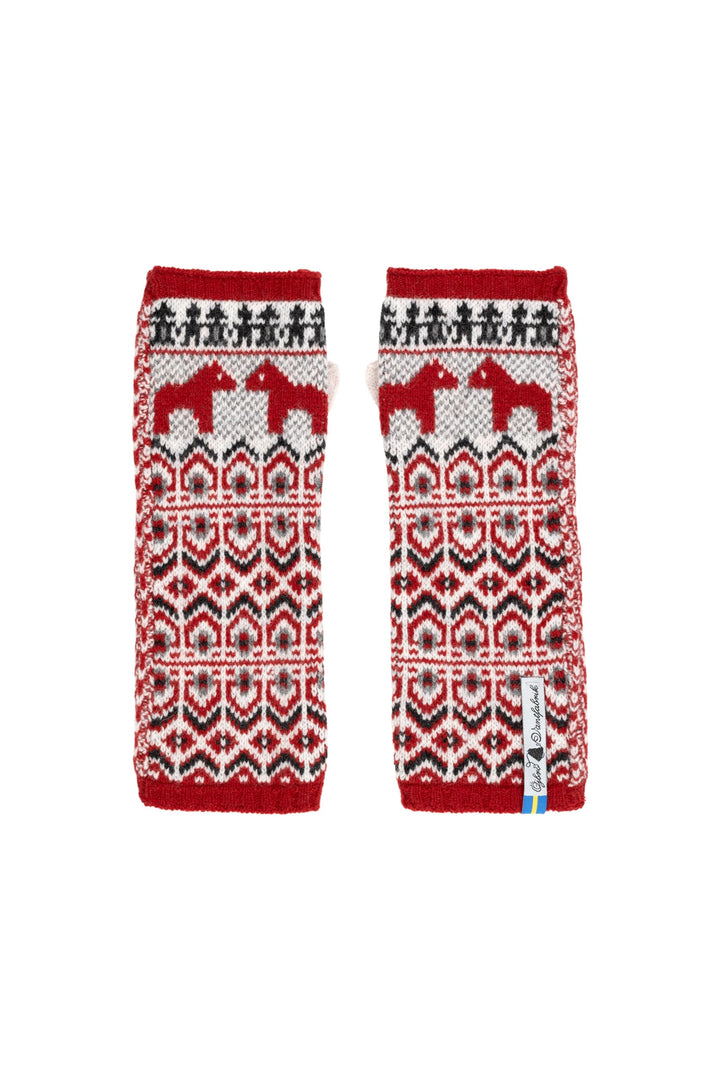 ÖJBRO VANTFABRIK Armstulpen Pulswärmer Damen 100% Merinowolle fingerlose Handschuhe Strick warm weic
