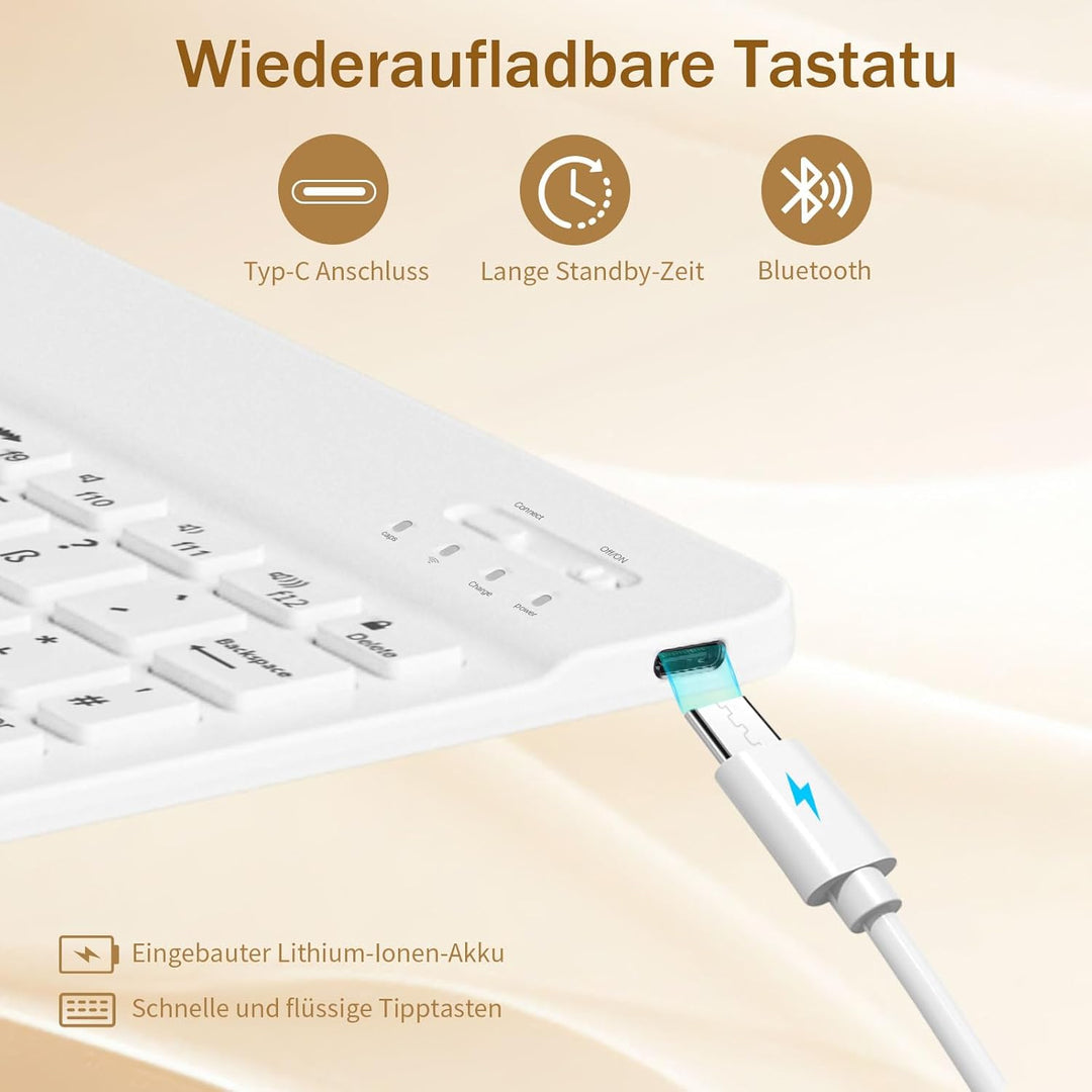 Hülle mit Tastatur für iPad Air 11 Zoll M4/M3/M2 (2026/2025/2024), iPad Air 5/4 Generation (2022/202