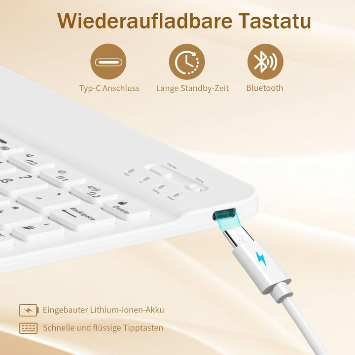Hülle mit Tastatur für iPad Air 11 Zoll M4/M3/M2 (2026/2025/2024), iPad Air 5/4 Generation (2022/202