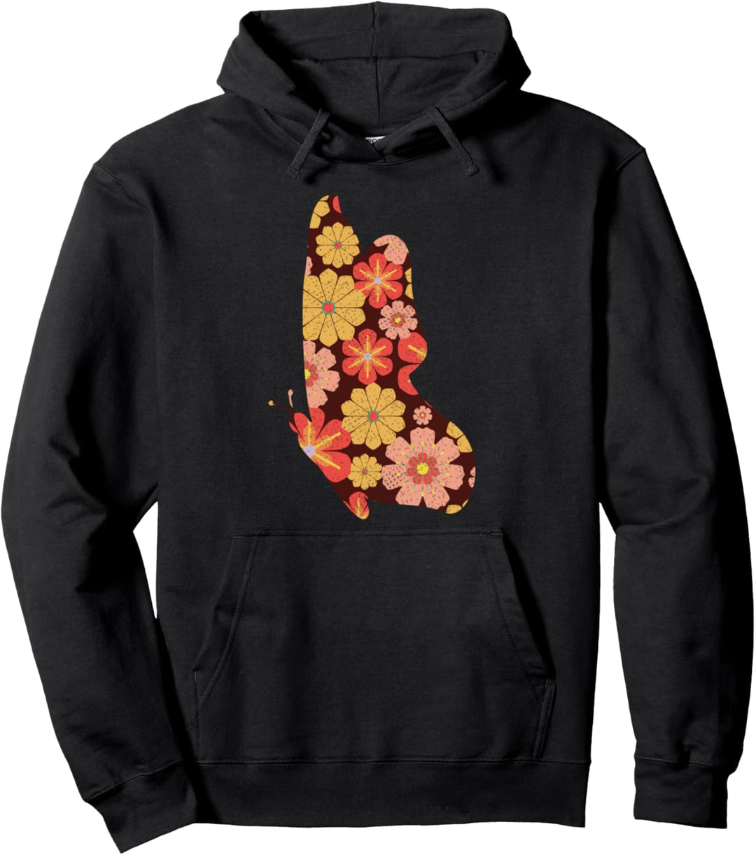 Niedlicher Blumen Schmetterling Pullover Hoodie