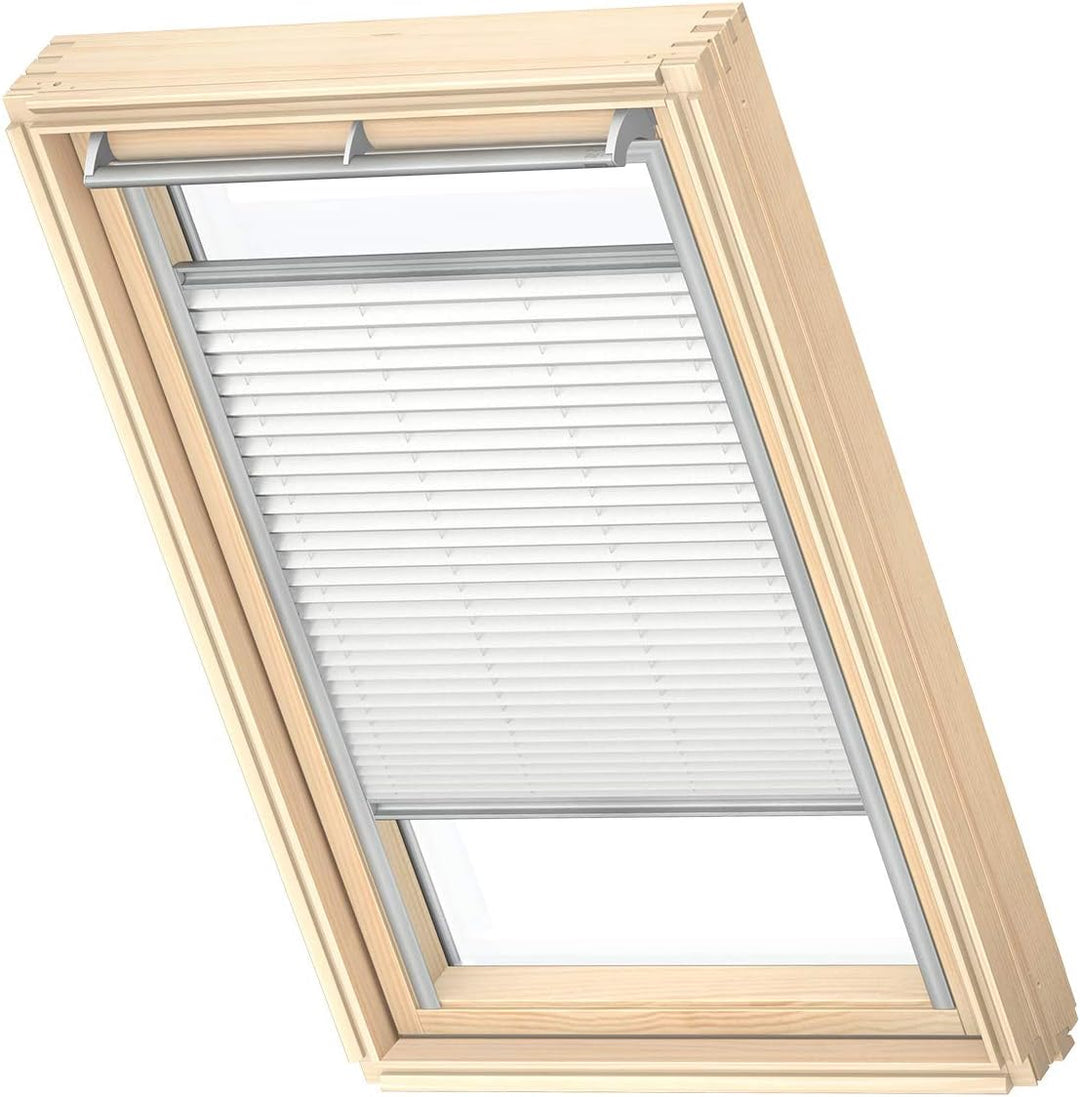VELUX Original Dachfenster Plissee für MK06, Weiss, mit Grauer Führungsschiene