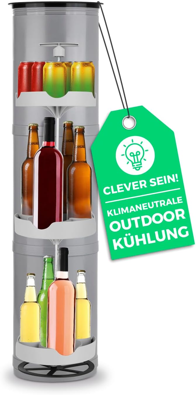 EASYmaxx Flaschenkühler Outdoor | Flaschen- und Dosen-Kühler | Erdloch Bierkühler | Bis zu 13 Flasch