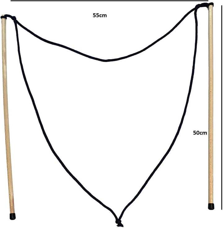 2 Paar Riesenseifenblasen Stäbe (50cm: rot/blau) + Pulver für 5L Holz Seifenblasen Set Kinder