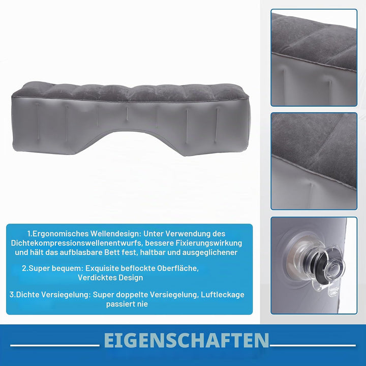 A ABSOPRO Auto-Matratze Schlafmatte für den Rücksitz Luftbett zum Schlafen Schwarz Grau