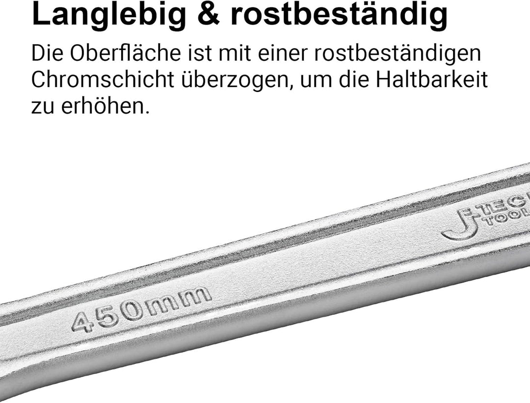 Jetech Verstellbarer Schraubenschlüssel 18" – Profi-Rollgabelschlüssel mit breiter Backenöffnung, 18