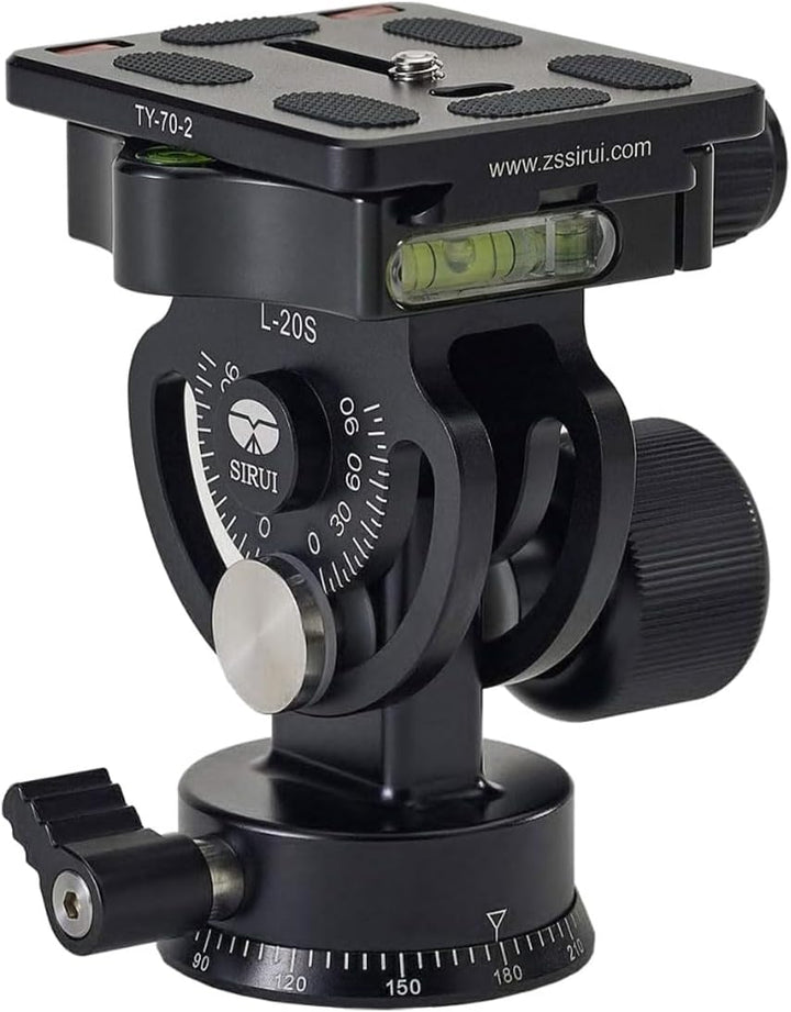 Sirui L-20S Panoramaneigekopf (inkl. Wechselplatte mit Transportbeutel, geeignet für Einbeinstative)