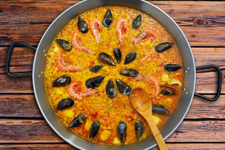 La Ideal 85130 valencianische Paella-Pfanne, Legierter Stahl, Silber