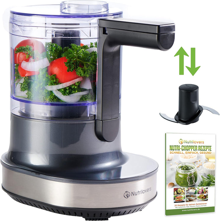 NUTRI-CHOPPER 4D Zerkleinerer Küche elektrisch mit AUTO-BLADE Funktion – BPA-frei – Deutsche Marke –