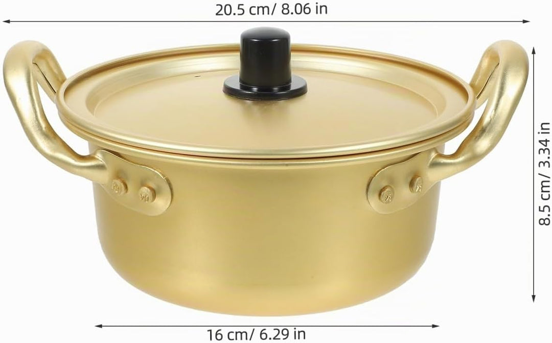 ABOOFAN Aluminium Ramen Topf 8.07In Mit Doppelgriff Und Löffel – Leichter Instant-Nudeltopf Für Camp