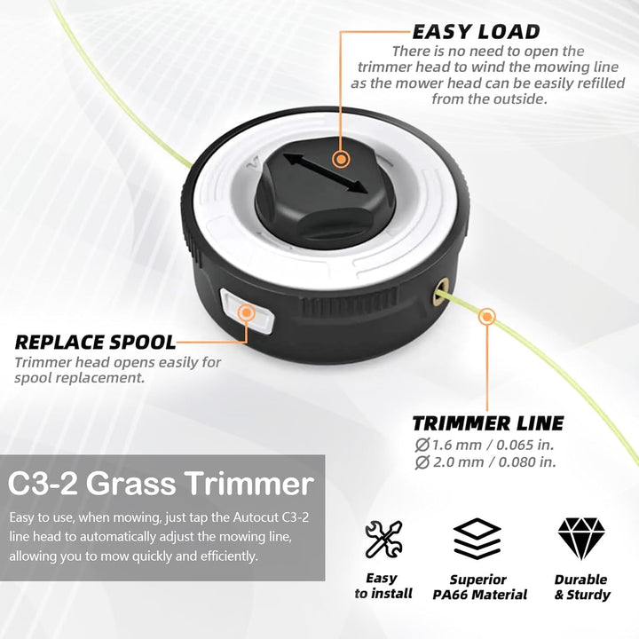 Trimmer Ersatzkopf, Trimmer Zubehör Rasentrimmerkopf Ersatz für Stihl Automatisches Schneiden C3-2 T