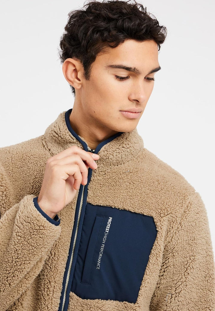 Protest Herren Oberteil Mit Durchgehendem Reissverschluss PRTTAVE XS BambooBeige, XS BambooBeige