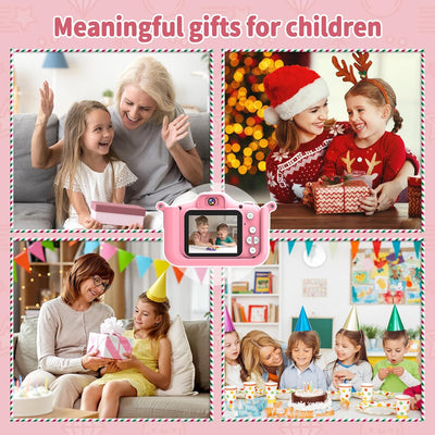 MYSTILUCK Kinderkamera, 1080P HD Digitalkamera für Kinder mit 2,0"-Bildschirm & 32GB-Karte, Fotoappa