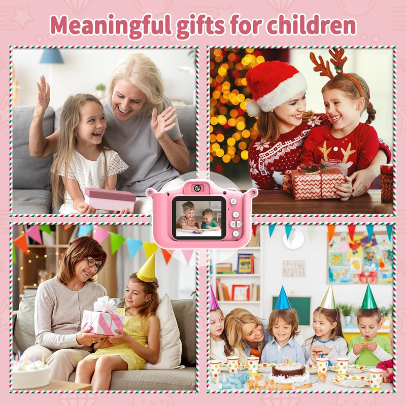 MYSTILUCK Kinderkamera, 1080P HD Digitalkamera für Kinder mit 2,0"-Bildschirm & 32GB-Karte, Fotoappa