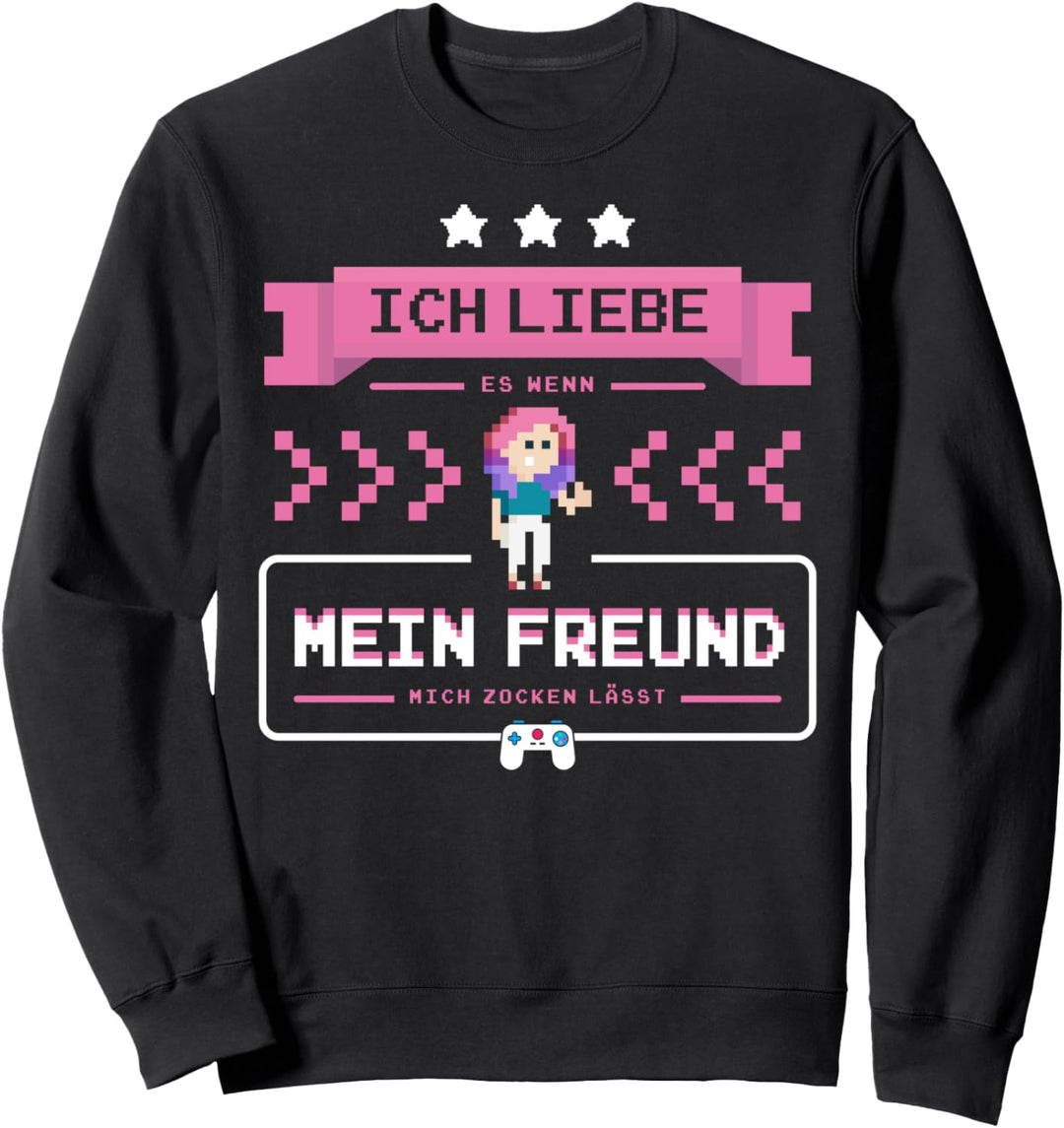 Ich Liebe Mein Freund Zocken Partnerschaft Gamer Geschenk Sweatshirt
