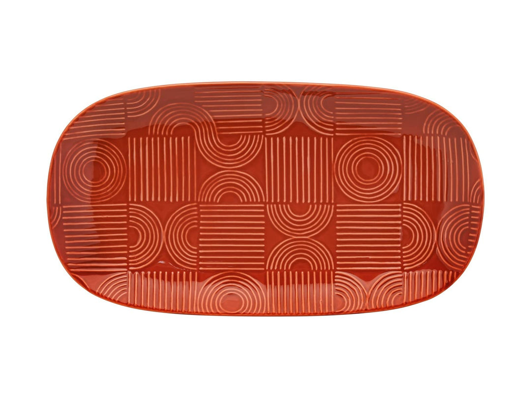 Maxwell & Williams DR0457 Platte rechteckig, 33 x 18 cm – Serie Arc – Terracotta Keramik glatt in Ge