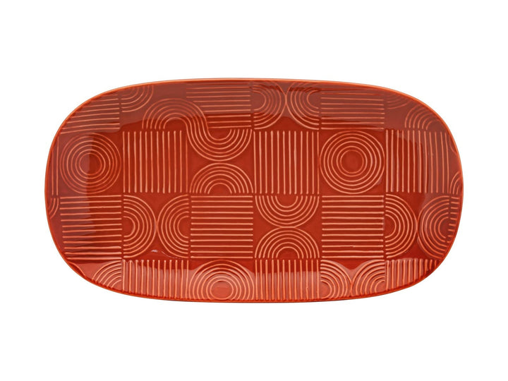 Maxwell & Williams DR0457 Platte rechteckig, 33 x 18 cm – Serie Arc – Terracotta Keramik glatt in Ge