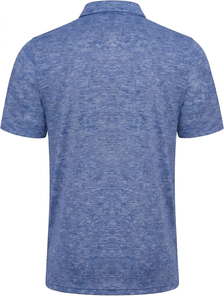 GLESTORE Poloshirt Herren Golf Kurzarm Poloshirts für Männer Polohemd Sport Polo Shirt M L1-light Bl