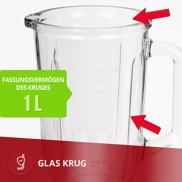 MPM MBL-15M blender 1 L Tabletop blender 450 W Stainless steel