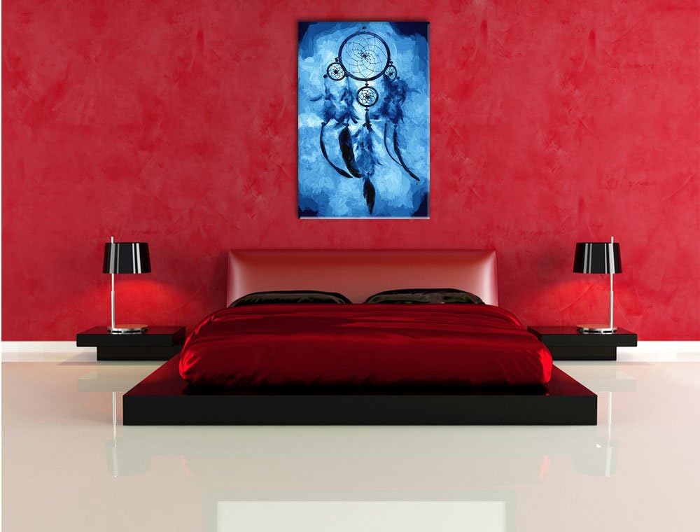 Pixxprint Indianischer Traumfänger Kunst als Leinwandbild/Grösse: 100x70 / Wandbild/Kunstdruck/ferti