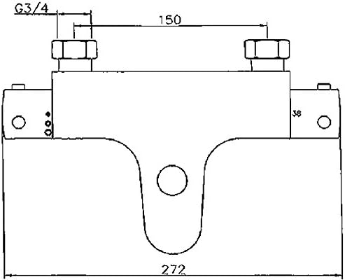 AquaSu Thermostat Batterie Barca für Waschtisch, 1 Stück, chrom, 78224 1 Waschtisch Barca, Waschtisc