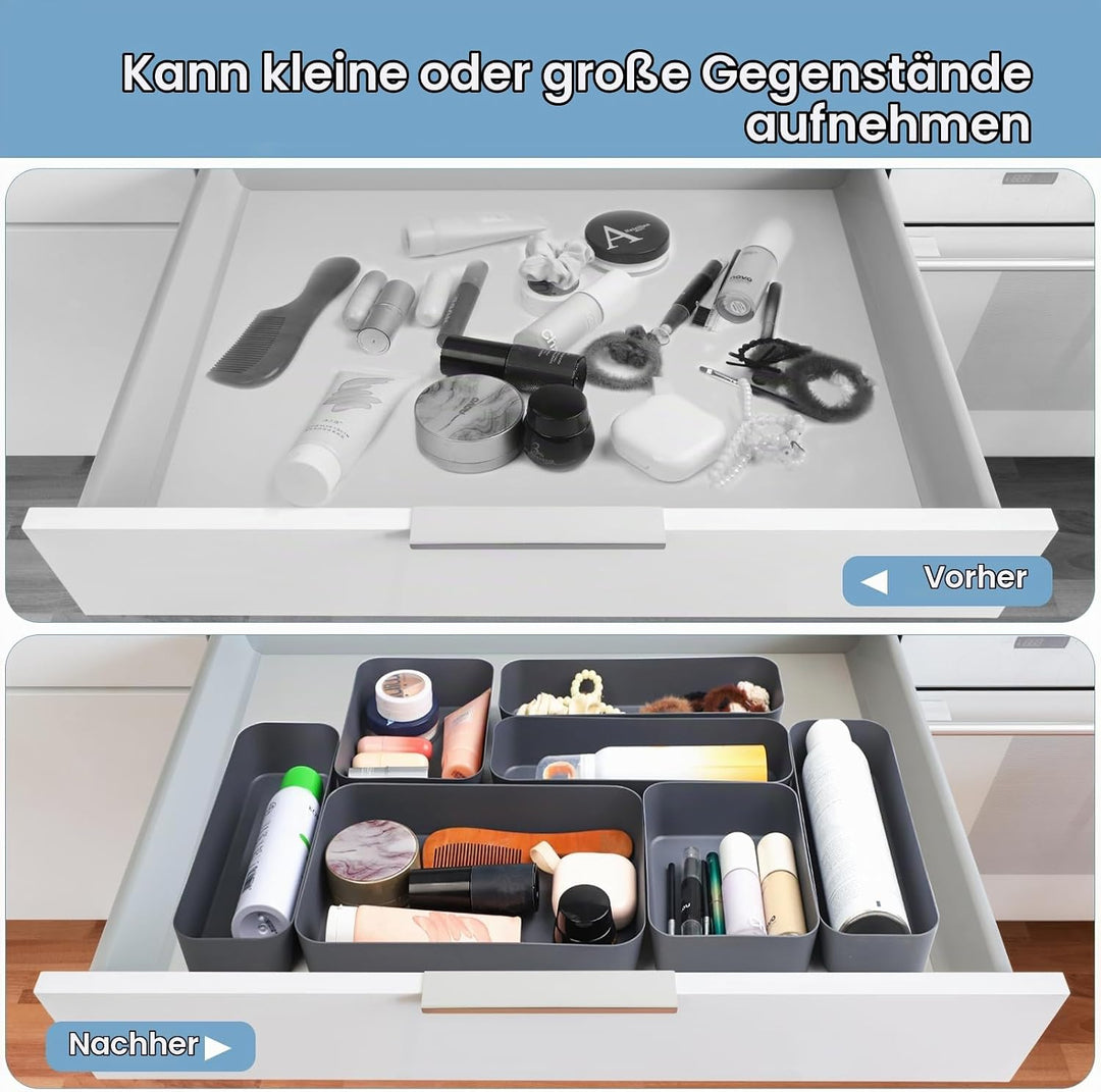 Bugucat Schubladen Organizer 8 Stücke,Schubladen Organizer Büro Schminktisch Organizer mit 2 Grössen