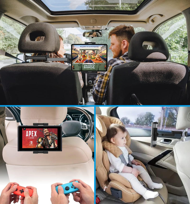 woleyi Auto Kopfstützen Tablet Halter, KFZ Rücksitz iPad Halterung für Kinder [Faltbar & Stabil], Ko