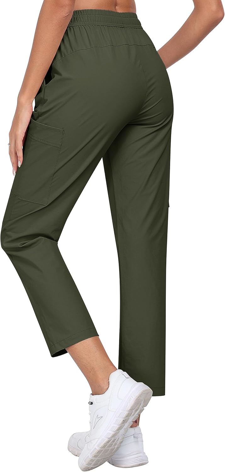 MoFiz Damen Cargohose Leichte Wanderhose Atmungsaktiv Trekkinghose Workout Casual Outdoorhose M Arme