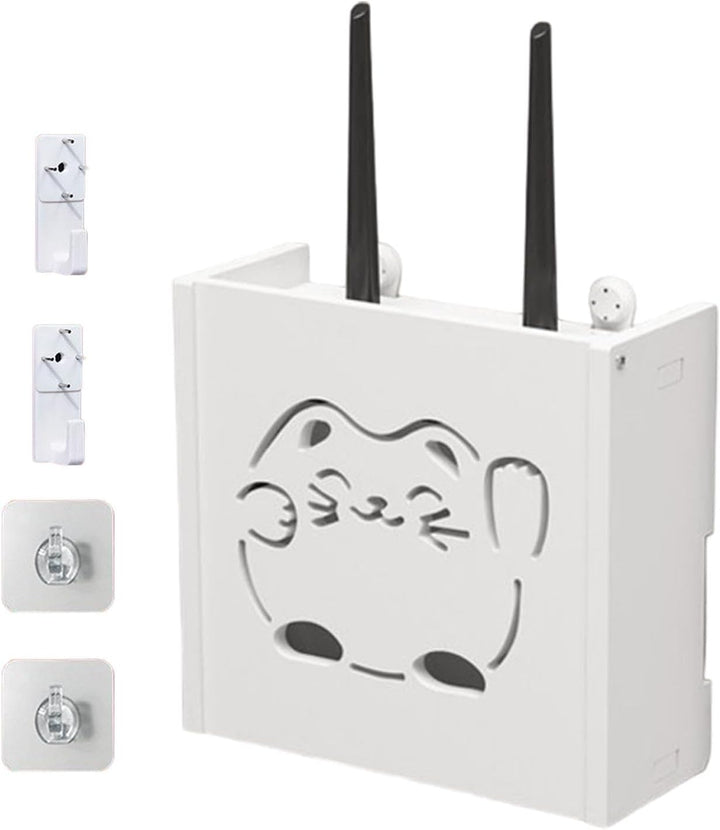 WiFi Router Aufbewahrung, Wandmontage Router Hider Box Aufbewahrung Ohne Bohren Router Aufbewahrung,