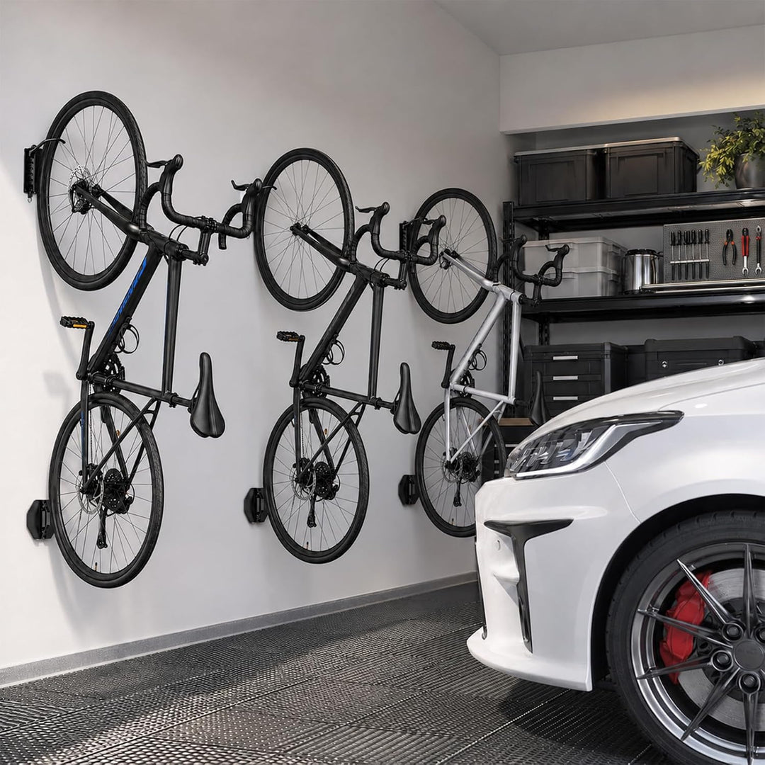 Schwenkbare Fahrrad-Wandhalterung, Fahrradaufhänger für Garage, platzsparend, stabiles Gestell für d