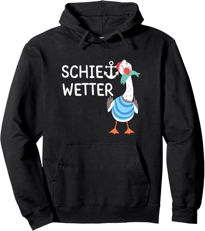 Anker Nordseeurlaub Nordsee Küste Lustige Möwe Schietwetter Pullover Hoodie