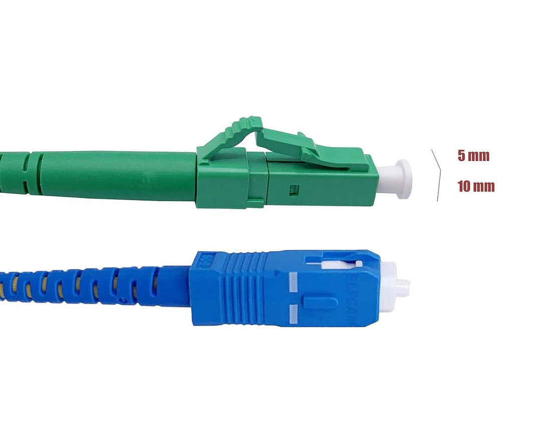ElfcamⓇ - 35m Glasfaser-Kabel LC/APC auf SC/UPC Stecker, Simplex Singlemode 9/125μm OS2 LWL Patchkab