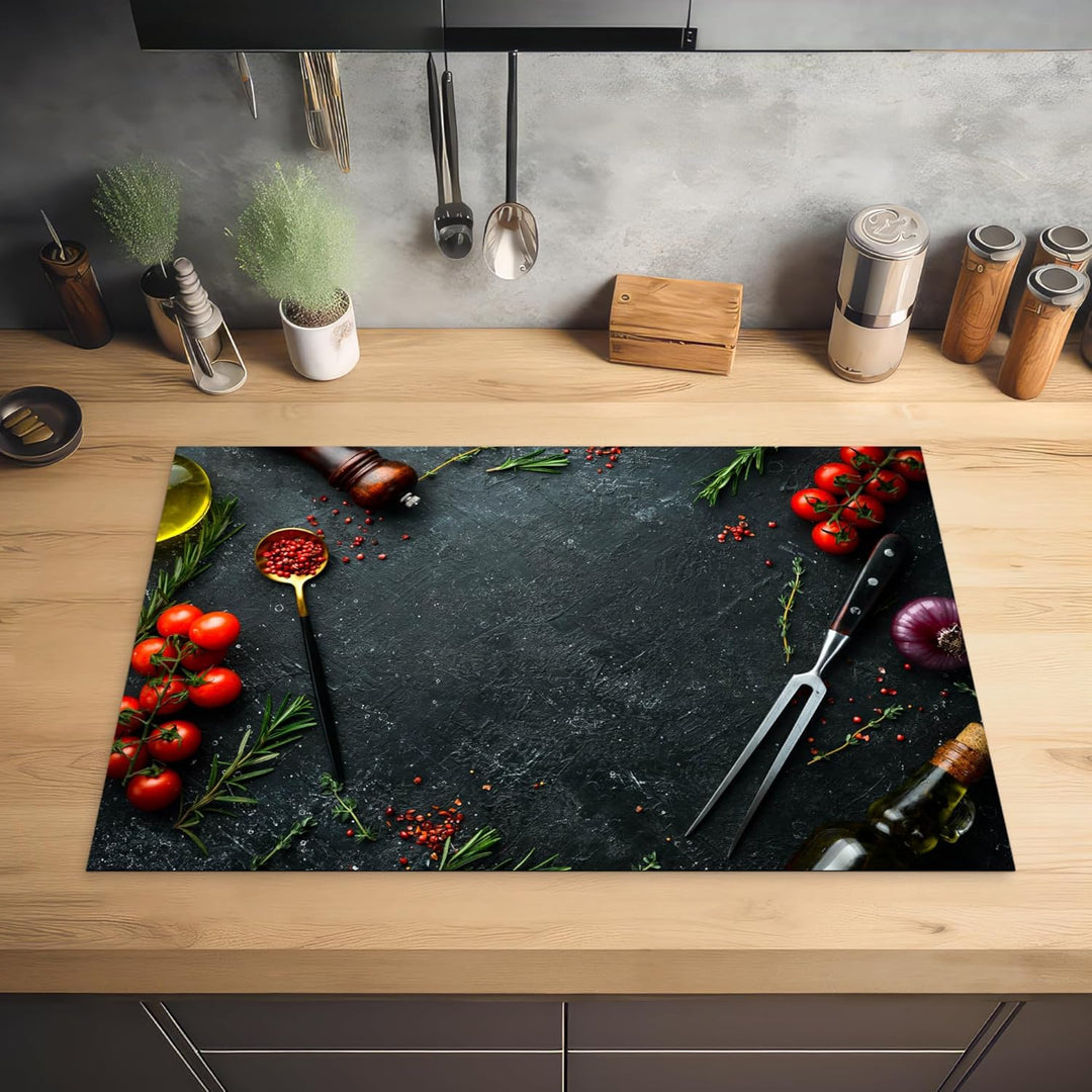Herdabdeckplatte 80x52 cm Einteilig Herdabdeckung Abdeckplatte für Ceranfeld Abdeckung Induktionskoc