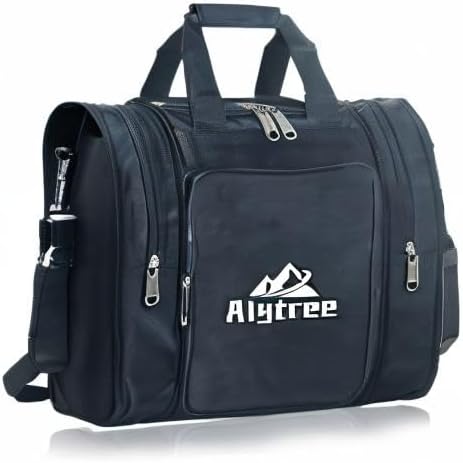 Non-Collapse Bowling Bag, Bowling Ball Bag with 2 Retractable Pockets, Adjustable Bowling Tote Bag w