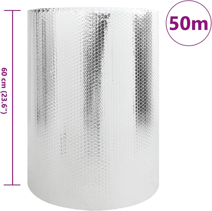 vidaXL Heizkörper-Reflektorfolie Silber 50 x 0,6 m Polyethylen, Wohnzimmer, moderner, leichter Heizk