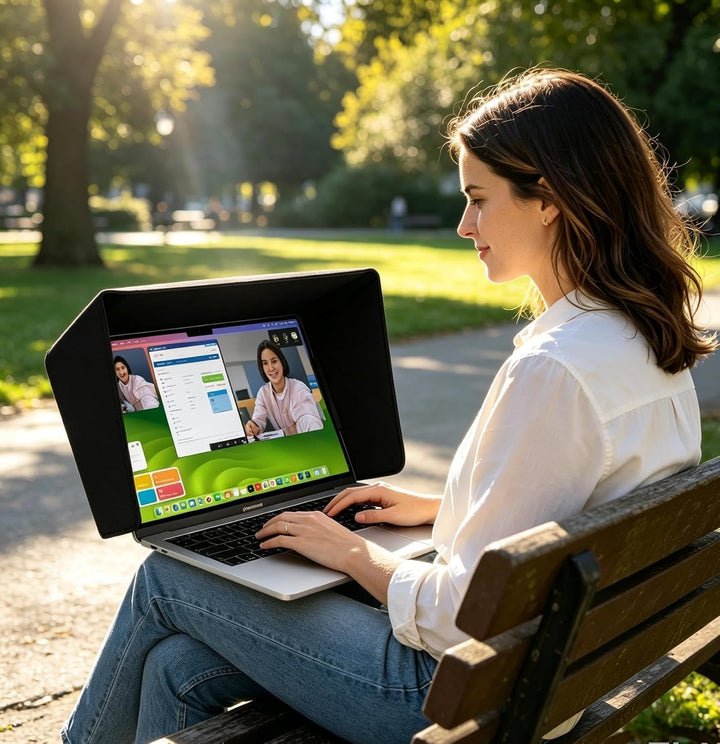 TYTX Laptop-Sonnenschutz für 15-16 Zoll, leichte blendfreie Bildschirmabdeckung für die Arbeit im Fr