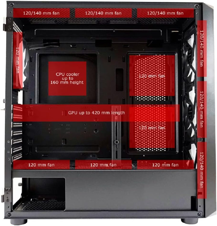 LC-POWER Gaming 804B Midi Tower Schwarz