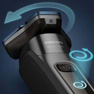 Philips Shaver Series 7000 - Elektrischer Nass- und Trockenrasierer für Herren mit ausklappbarem Tri