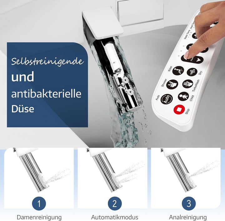 TokyoSeat Japanische Toilette, Dusch WC Aufsatz – Smart Toilet mit Bidet, beheizbarer Toilettenbrill