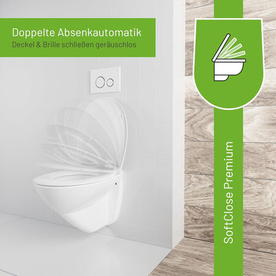 LUVETT® Toilettendeckel mit Absenkautomatik C770 oval, WC-Sitz mit 3 Befestigungsvarianten zur Wahl,