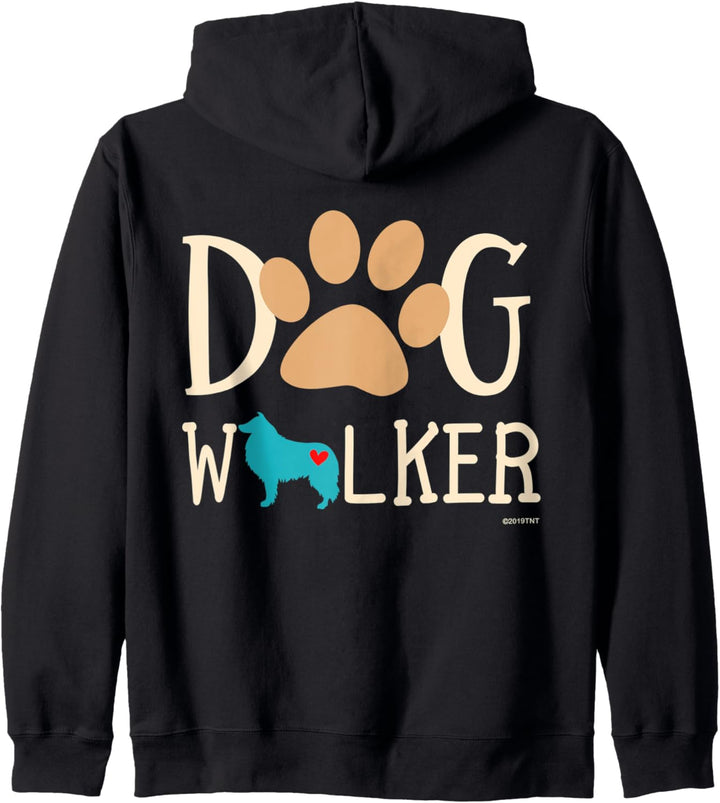 Dog Walker Dog and Paw Print With Heart Kapuzenjacke