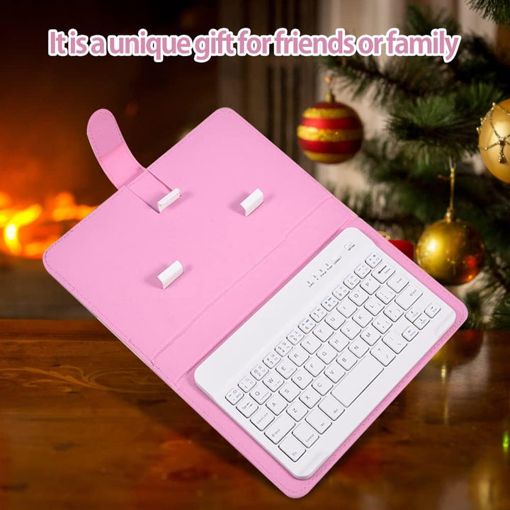 Telefon Universal Wireless Bluetooth Tastatur, Flip Magnetic Leather Travel Tragetasche mit Ständer