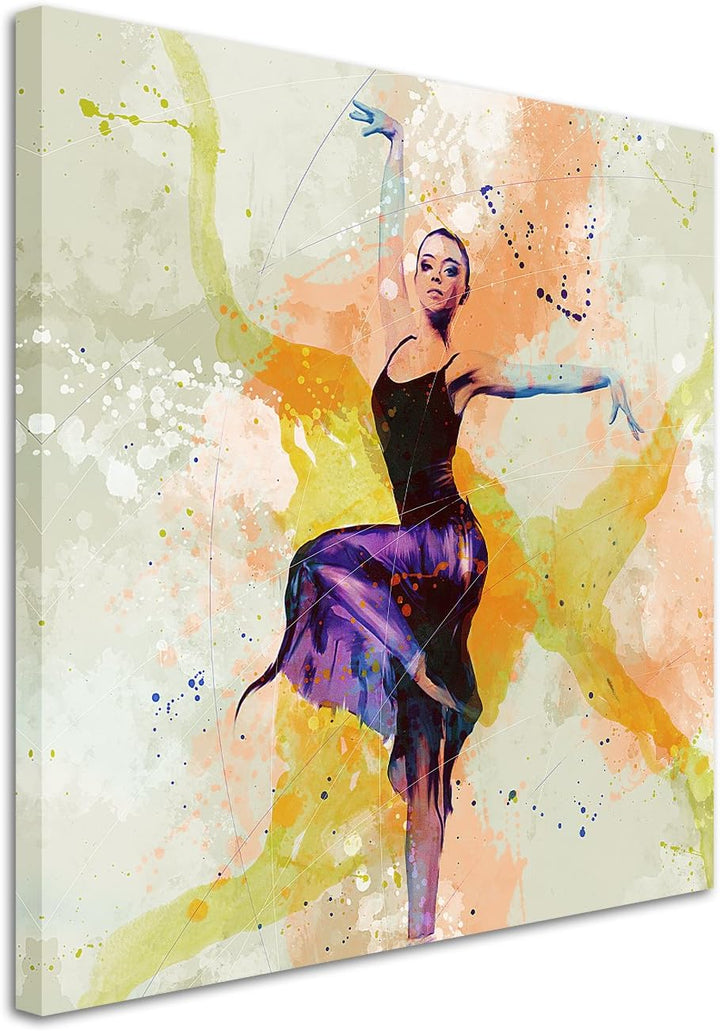 Ballett IV 60x60cm Wandbild SPORTBILD Aquarell Art tolle Farben von Paul Sinus