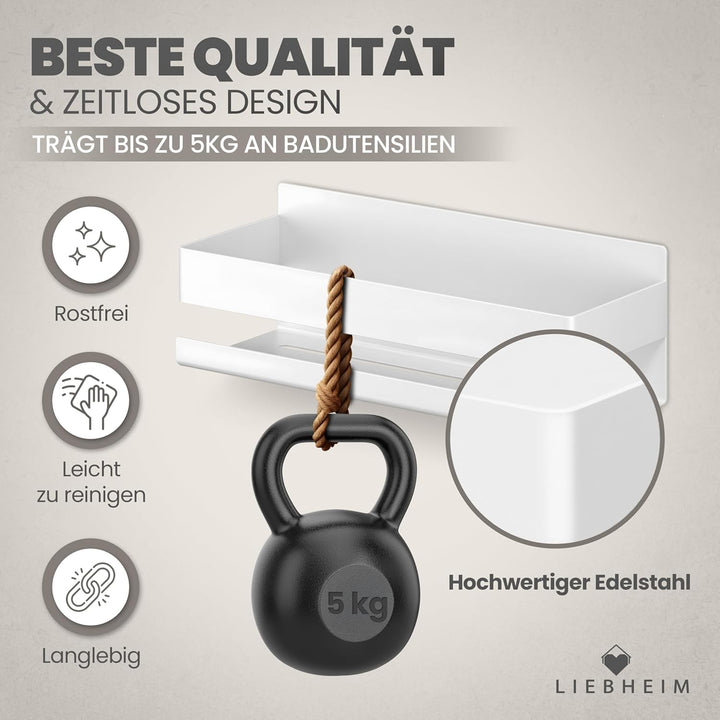 Duschablage Ohne Bohren - Badregal - Badezimmer Organizer - Duschregal - Badezimmer Regal - Duschreg