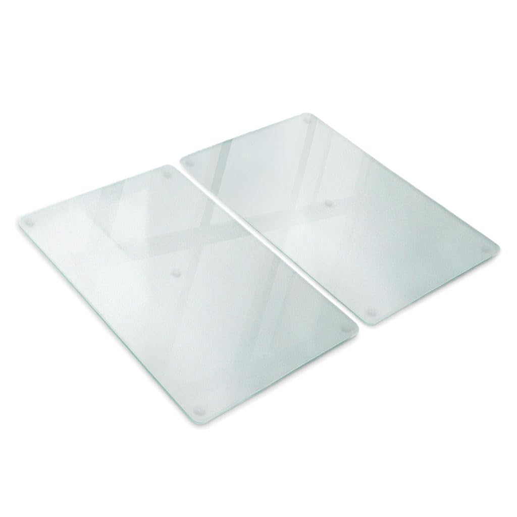Schneidebretter Glas 2 Stück 30x52 cm Leicht zu Reinigen Widerstandsfähig und Langlebig für Küche Fr