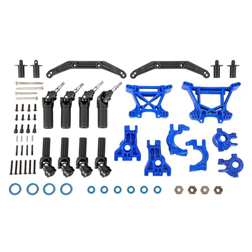Traxxas Upgrade TRX9080X, verstärktes Getriebe-Set, Blau – Hoss/Slash/Rustler 4X4