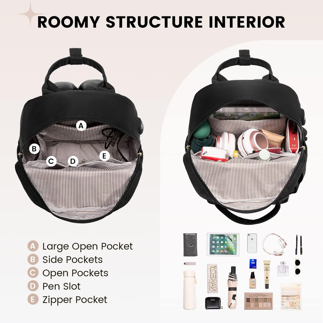LOVEVOOK 13,3 Zoll Rucksack Damen Klein, Wasserdicht Cityrucksack Handtasche 2 in 1, Mini Tasche Day