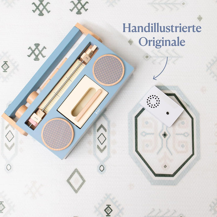Toddlekind Puzzlematte Kinder, 6-Tlg. Inkl. Rand – Baby-Puzzlematten & Puzzle Bodenmatte, Ungiftige