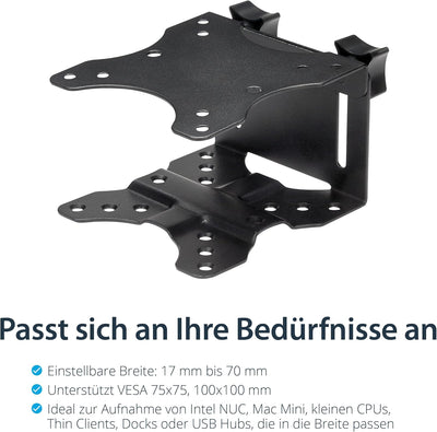 StarTech.com Thin Client Halterung - VESA - Thin Client PC Monitor Halterung - Intel NUC oder Mac Mi
